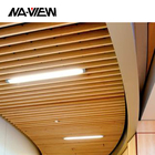 High Quality Wood Finish Fashion Extruded Aluminum Beam Baffle False Ceiling Panels System