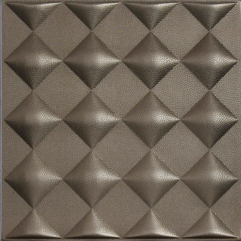 Grand Hotel Decoration 3d Faux Leather Ceiling Tiles Smoke Proof