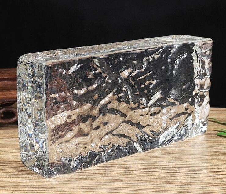 6x6x4 6x6x3 Crystal Glass Block For Shower Ice Pattern Wall Roof Indoor Hollow Transparent Colored