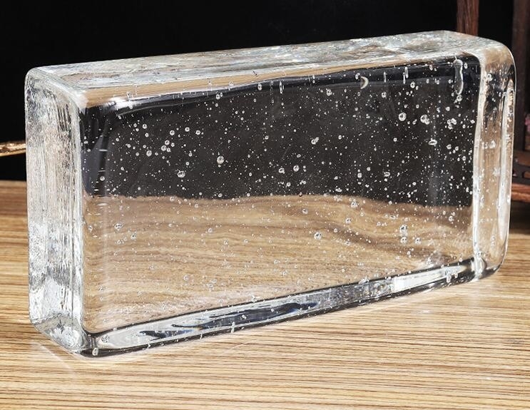 30x30 6x6x4 Crystal Glass Block Textured Patterned Kiln Hot Melt Cast Fused Glass