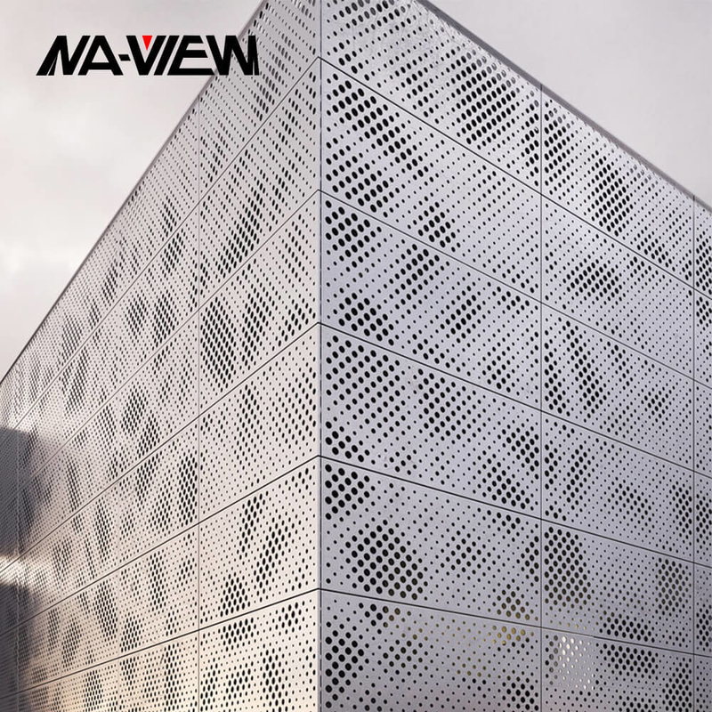 Metal aluminum decorative engraved perforated sheet panel for exterior