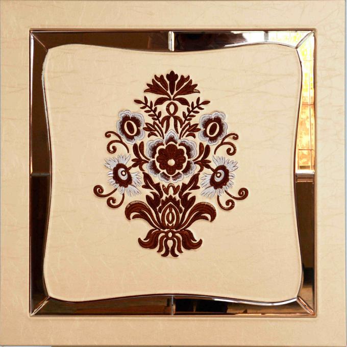 Modern Style Faux Leather MDF Decorative Wall Panels For TV Background