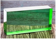 4 Inch 5 Inch Crystal Glass Block  Decor Green Transparent Hot Fused Glass Tiles