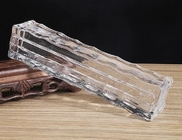 8x8 Inch Insulated Crystal Glass Block Fused Hot Melting 30 X 30 Soild Wave Glass Brick