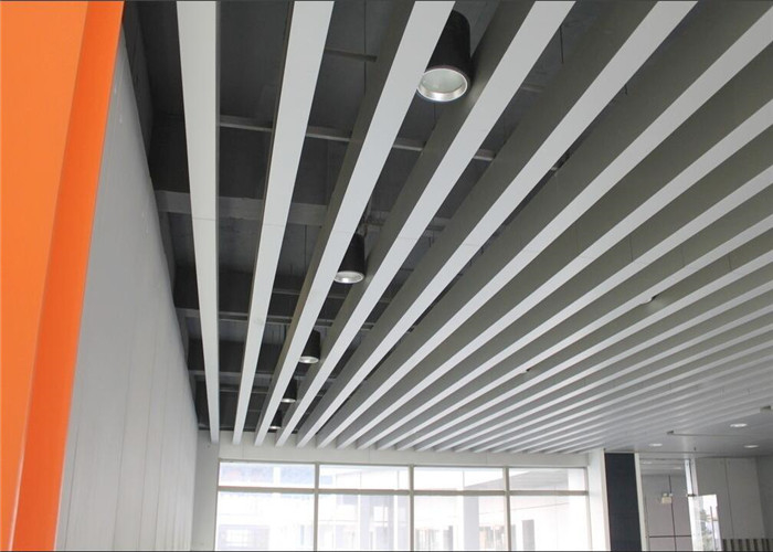 Fireproof 0.6mm Aluminium Linear Ceiling Anodic Oxidation Surface