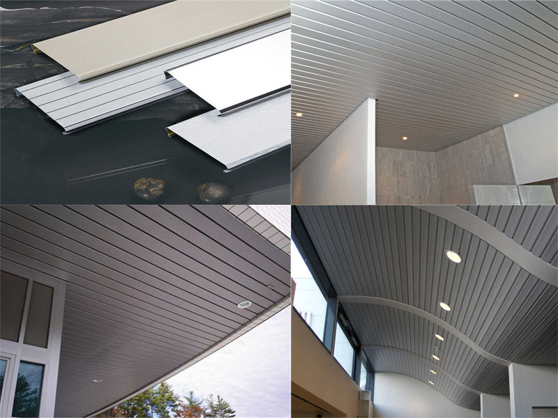 Eco Friendly Fireproof Aluminium Linear Ceiling 0.8mm Thickness