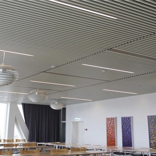 Commercial Building Sound Absorbing Aluminum Metal Baffle Ceiling