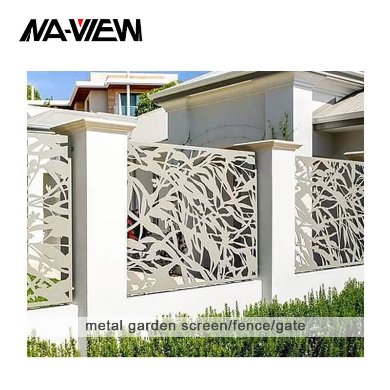 Grey Aluminium Wrought Iron Metal Fence Gate Grey Metal Fences