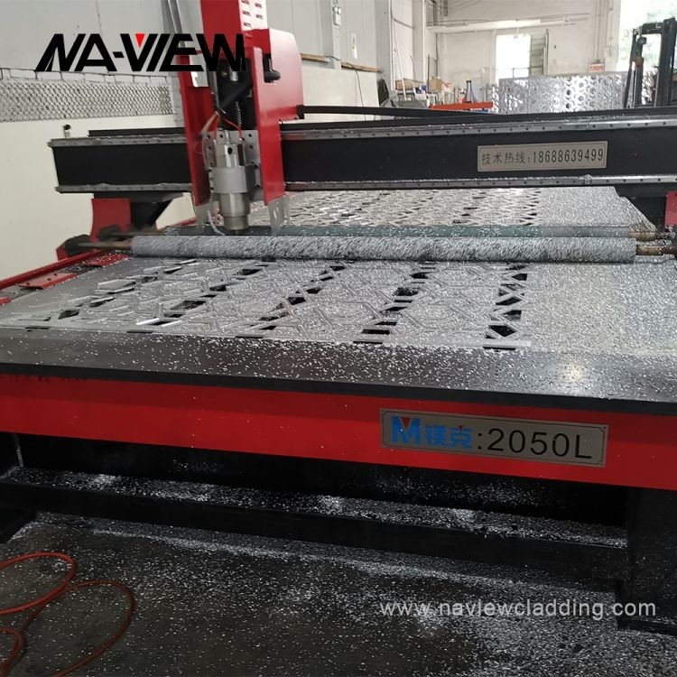 Aluminum Decorative Metal Panels Exterior Interior Laser Cut Screen With Powder Coated
